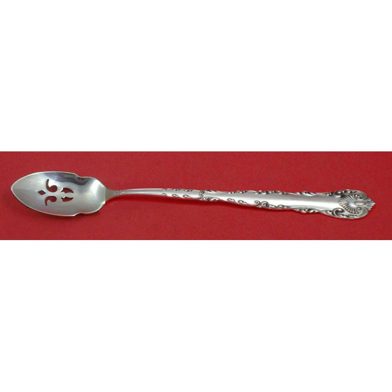 Kings Court By Frank Whiting Sterling Olive Spoon Pierced Long 8 1/8" Custom