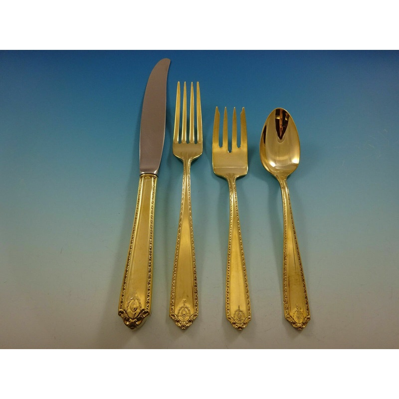 Lady Hilton Vermeil By Westmorland Sterling Regular Size Place Setting(s) 4pc