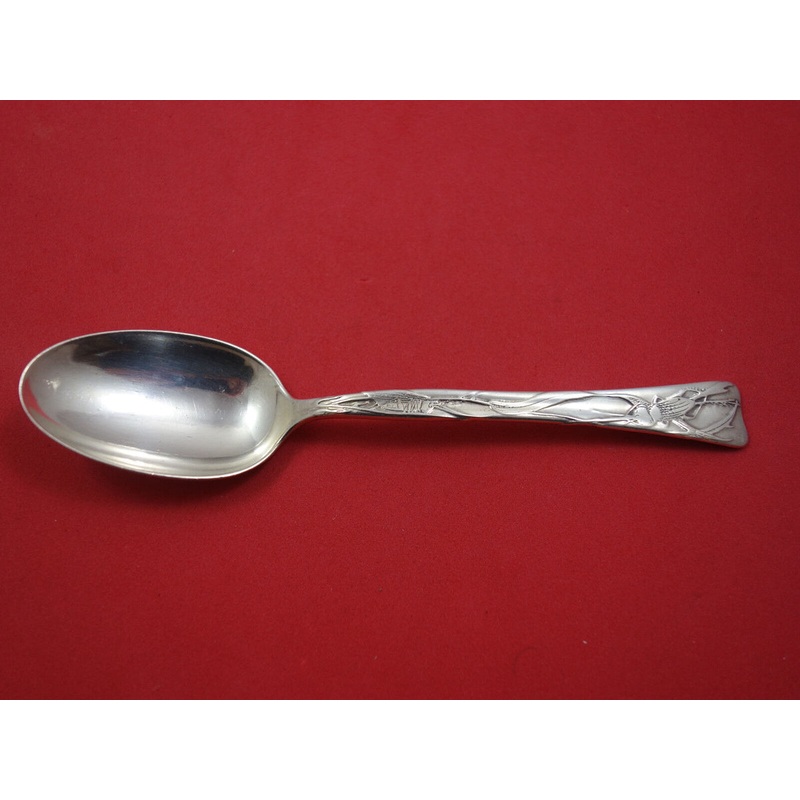 Lap Over Acid Etched by Tiffany Sterling Teaspoon w/Bug "1882" 6"