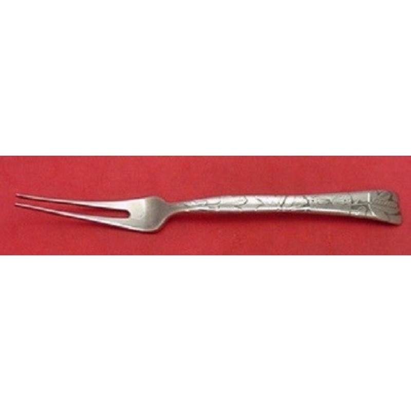 Lap Over Edge Acid Etched By Tiffany Sterling Fruit Fork w/ Leaf
