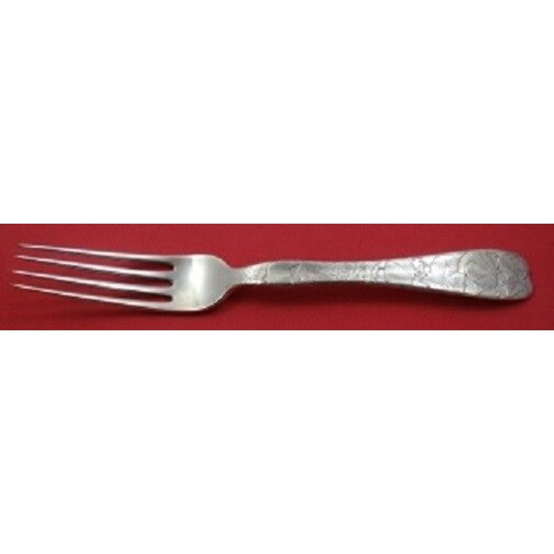 Lap Over Edge Acid Etched By Tiffany Sterling Regular Fork w/ Melons 7 1/4"