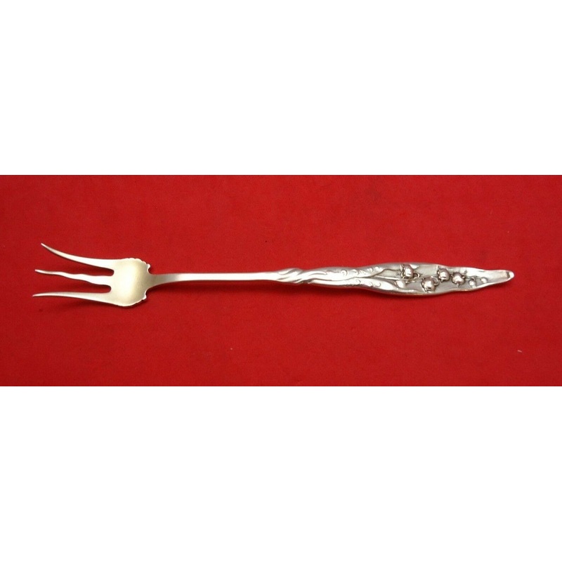 Lily of the Valley by Whiting Sterling Cocktail Fork Wavy Center Tine 5 3/4"
