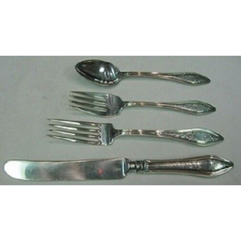 Mary Chilton Engraved #1 By Towle Sterling Regular Size Place Setting(s) 4pc
