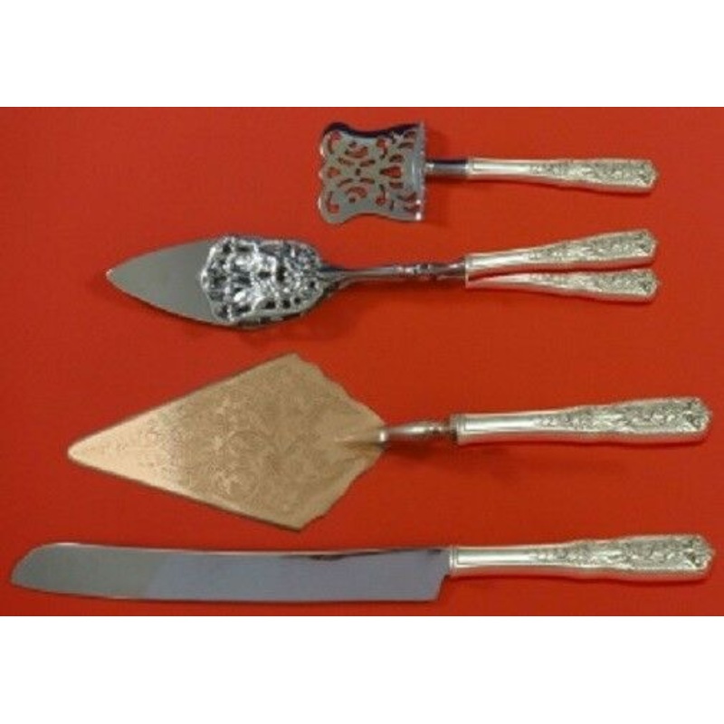 Milburn Rose By Westmorland Sterling Dessert Pastry Serving Set 4pc Custom
