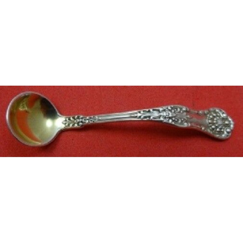New King By Dominick and Haff Sterling Mustard Ladle Goldwashed Org. 3 1/2"