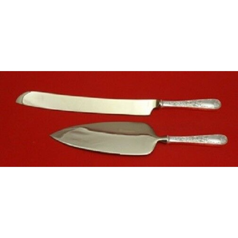 Old Maryland Engraved By Kirk Sterling Wedding Cake Serving Set HH 2pc Custom