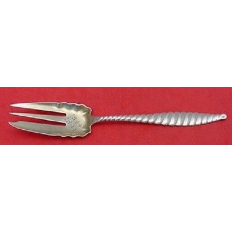 Oval Twist by Whiting Sterling Pastry Fork 3-tine Ruffled Dated 1844-1894