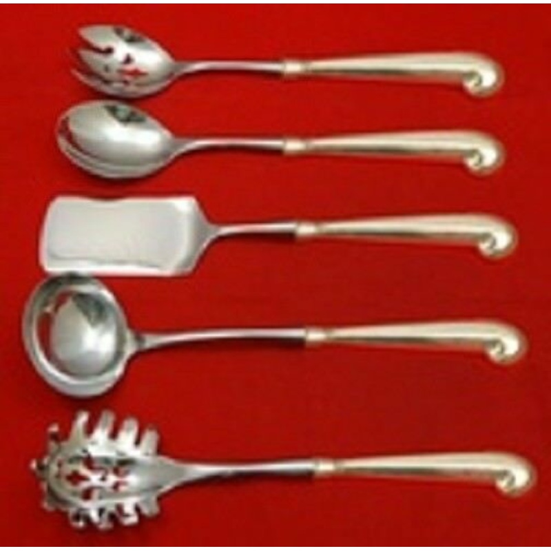 Queen Anne Williamsburg By Stieff Sterling Hostess Serving Set HH 5pc Custom