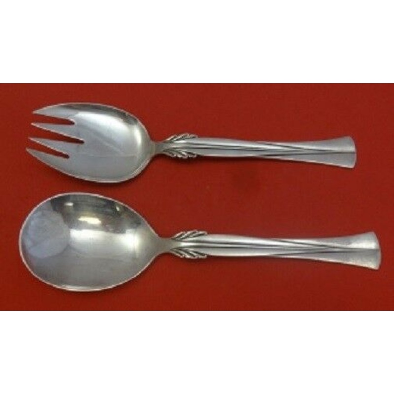 Queen Christina aka Wings By Frigast Sterling Salad Serving Set 2pc AS 8 1/2"