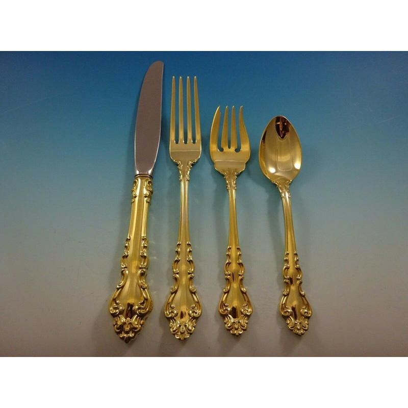 Spanish Baroque Gold by Reed and Barton Sterling Regular Place Setting(s) 4pc