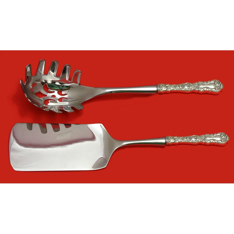 Imperial Chrysanthemum by Gorham Sterling Italian Pasta Svr Set 2pc HHWS Custom