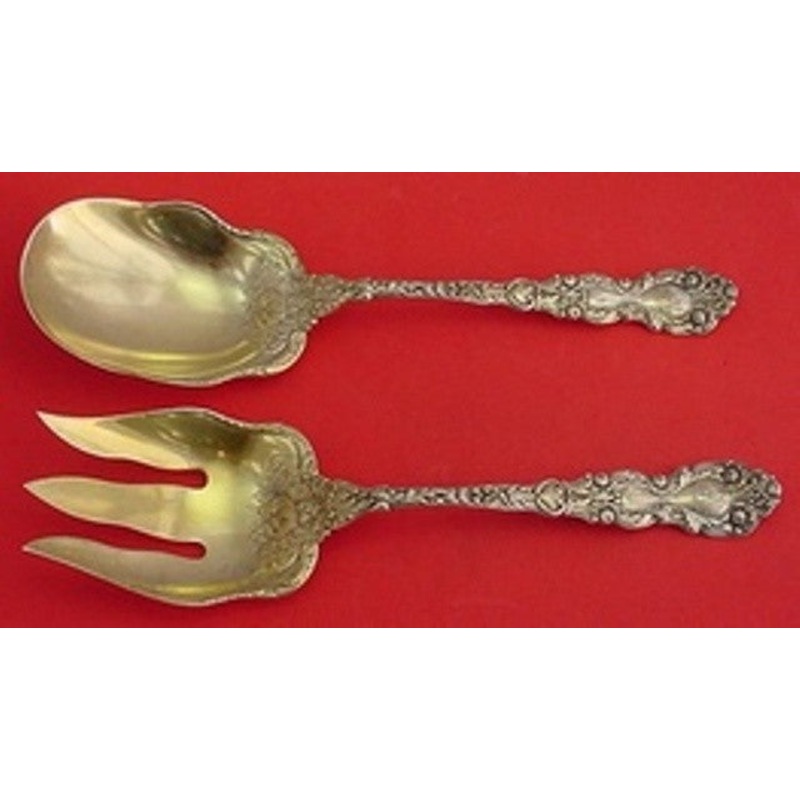Imperial Chrysanthemum by Gorham Sterling Salad Serving Set 2pc GW 8 1/2"
