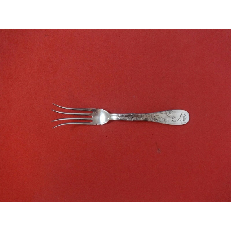 Lap Over Edge Acid Etched by Tiffany & Co. Sterling Baked Potato Fork w/Flowers