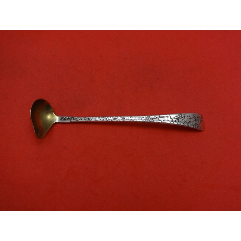 Lap Over Edge Acid Etched by Tiffany & Co. Sterling Mustard Ladle GW 4 3/4"