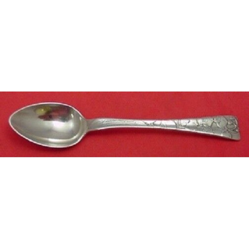 Lap Over Edge Acid Etched by Tiffany Sterling Demitasse Spoon Lilies #2