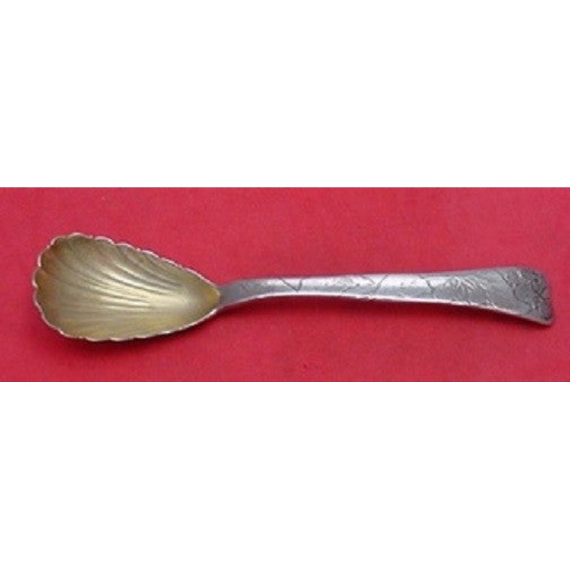Lap Over Edge Acid Etched By Tiffany Sterling Preserve Spoon GW w/ Berries 7"