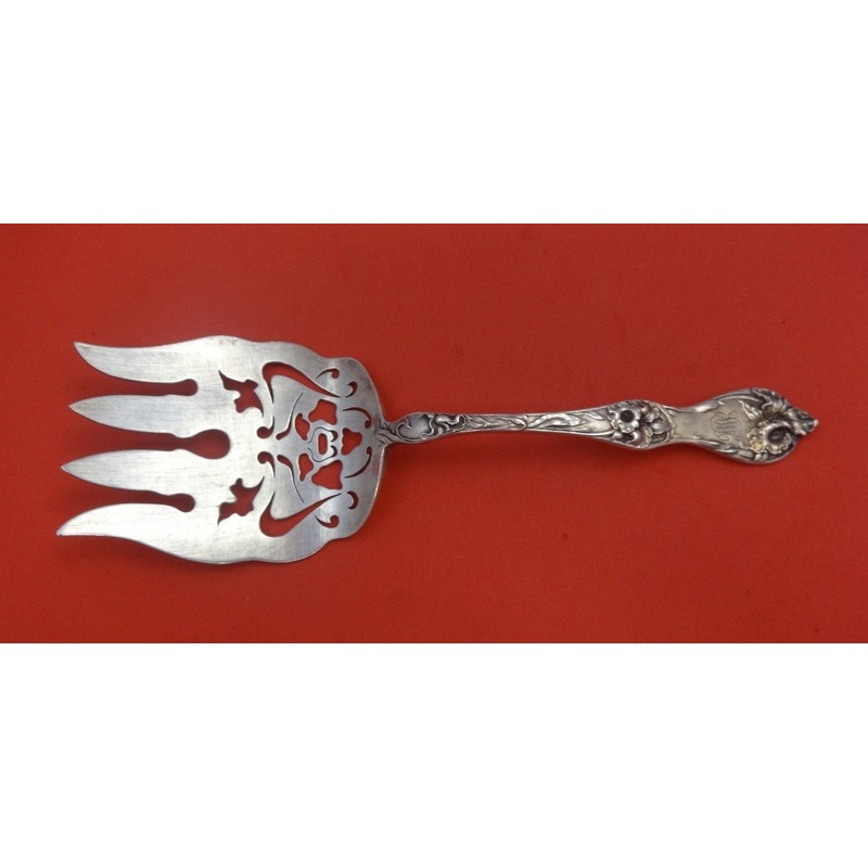 Les Cinq Fleurs by Reed and Barton Sterling Asparagus Fork Pcd w/Flowers 8 5/8"