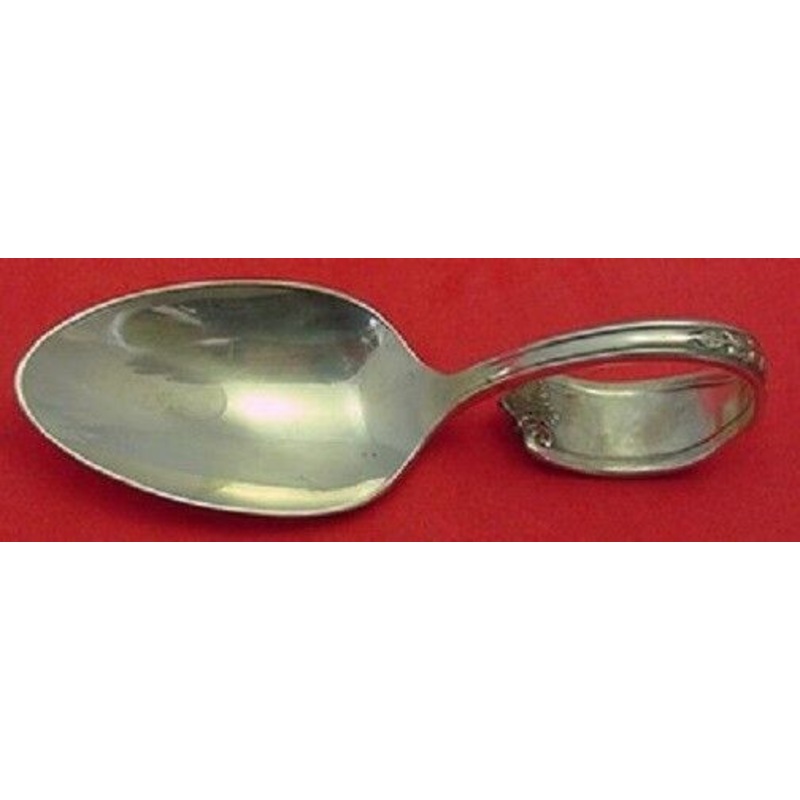 Milburn Rose by Westmorland Sterling Baby Spoon w/ Bent Handle 3 3/4" Custom