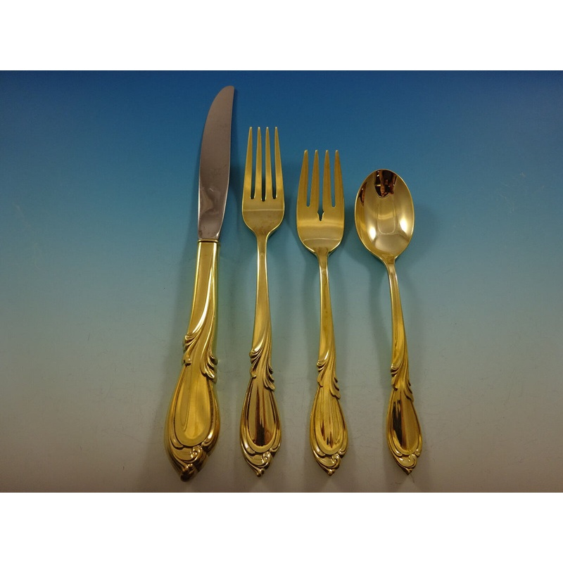 Rhapsody New Vermeil by International Sterling Regular Size Place Setting(s) 4pc