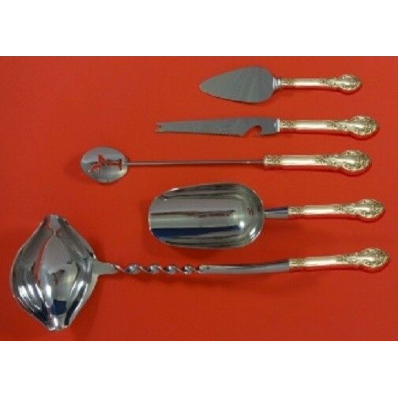 Royal Dynasty By Kirk-Stieff Sterling Cocktail Party Serving Set HH 5pc Custom