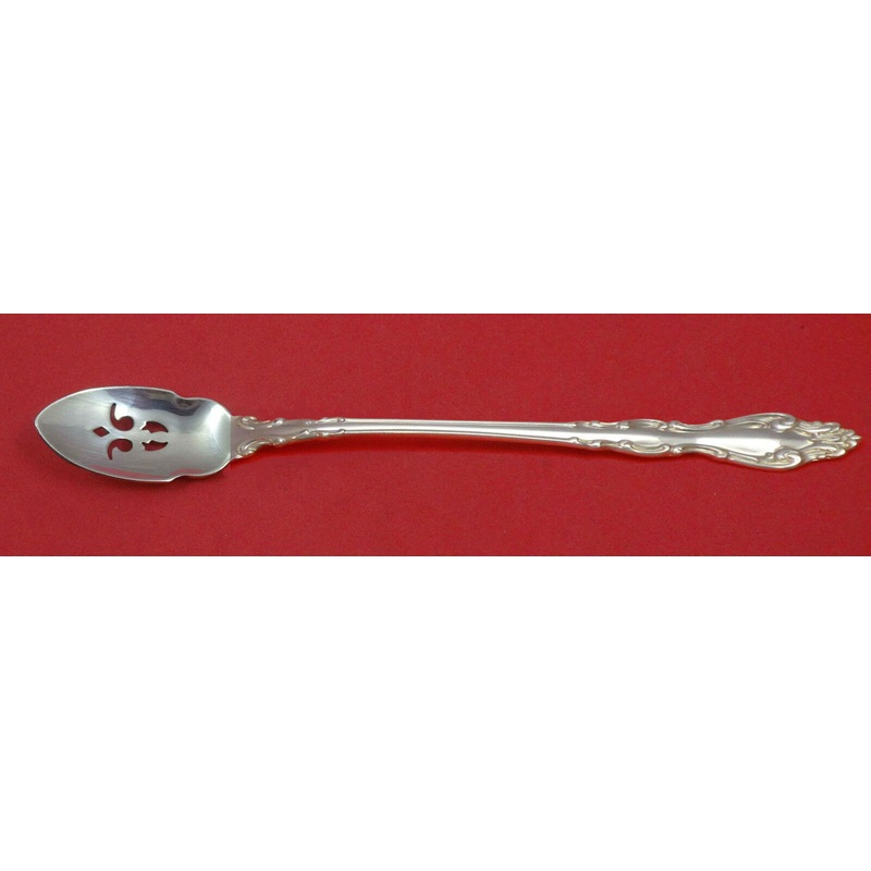 Spanish Baroque By Reed and Barton Sterling Olive Spoon Pierced Long Custom