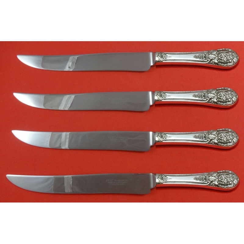 Crown Princess by International Sterling Steak Knife Set Texas Sized Custom