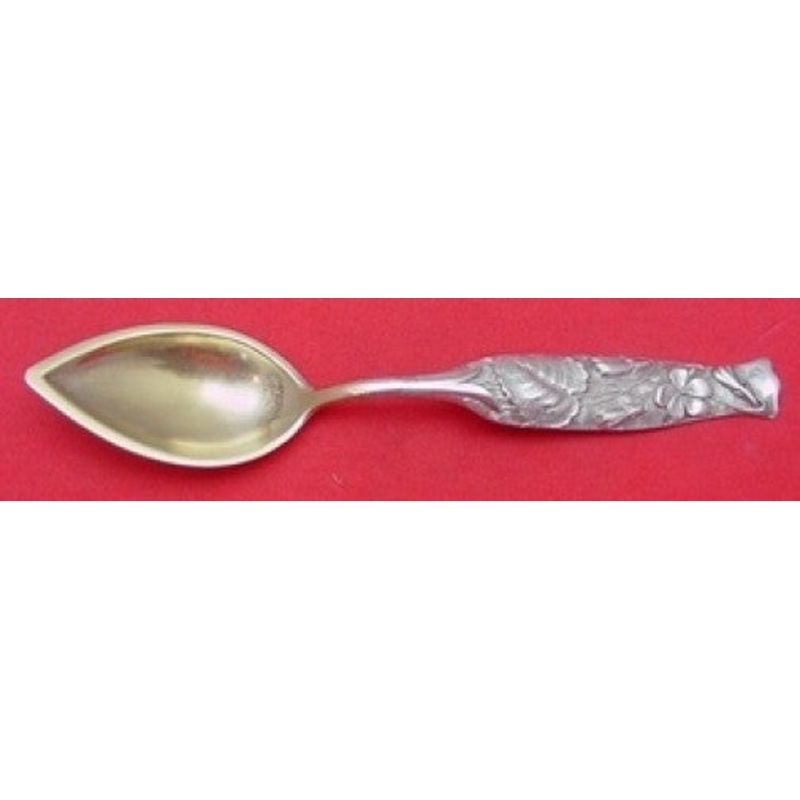 Flora by Shiebler Sterling Grapefruit Spoon Gold Washed 5 3/4" (Design # 2, 3)