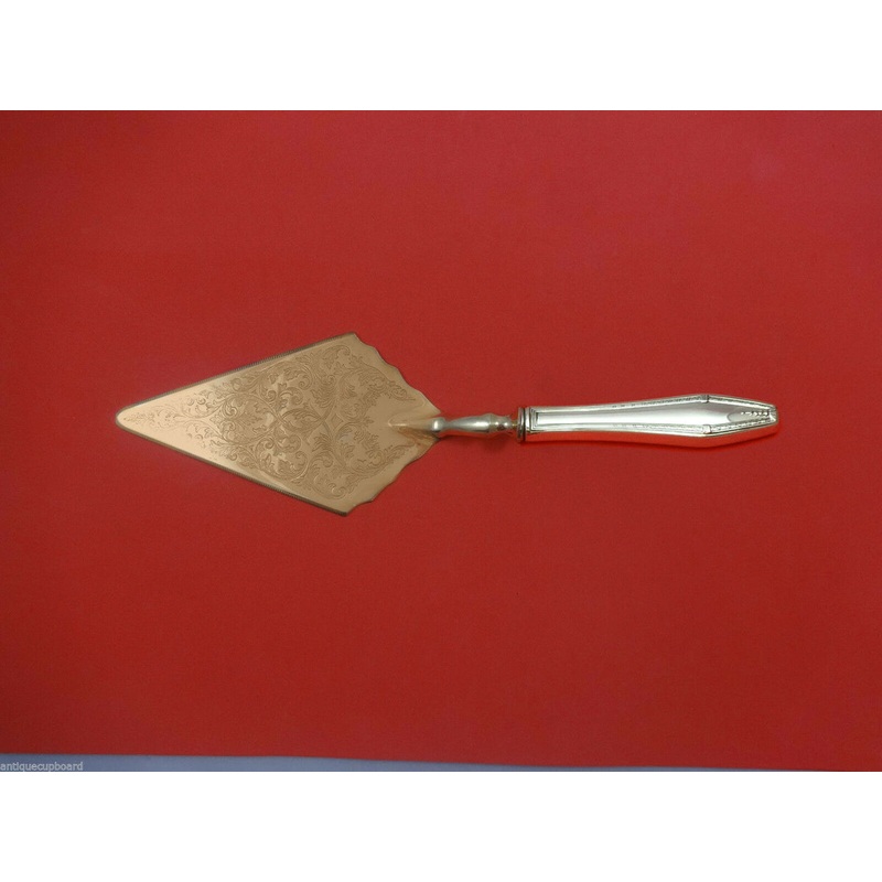 Formality by State House Sterling Pastry Server w/Fancy Blade Vermeil Custom