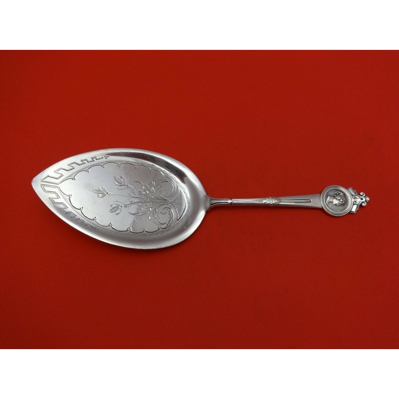 Medallion by Gorham Sterling Pie Server All Sterling Brite-Cut w/Flower 8 1/2"