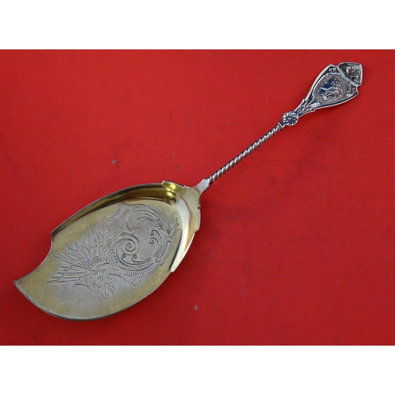 Medallion with Twist by Wood & Hughes Sterling Ice Cream Server Faint GW Dragon