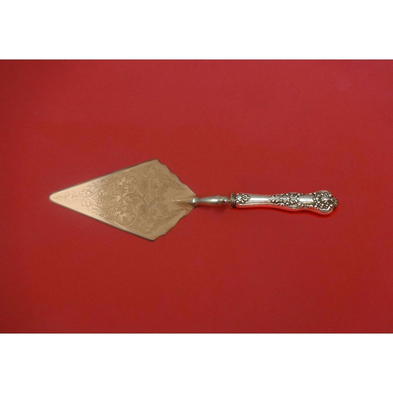 New King by Dominick & Haff Sterling Pastry Server Fancy Vermeil HH Custom