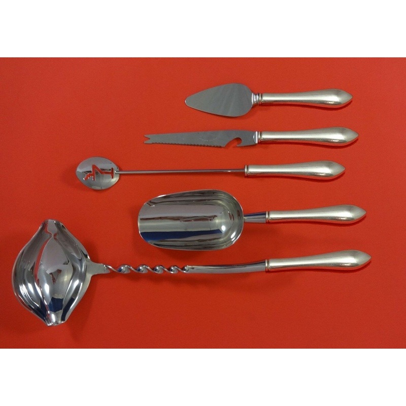 Pointed Antique Reed Barton Dominick Haff Sterling Cocktail Bar Set Custom