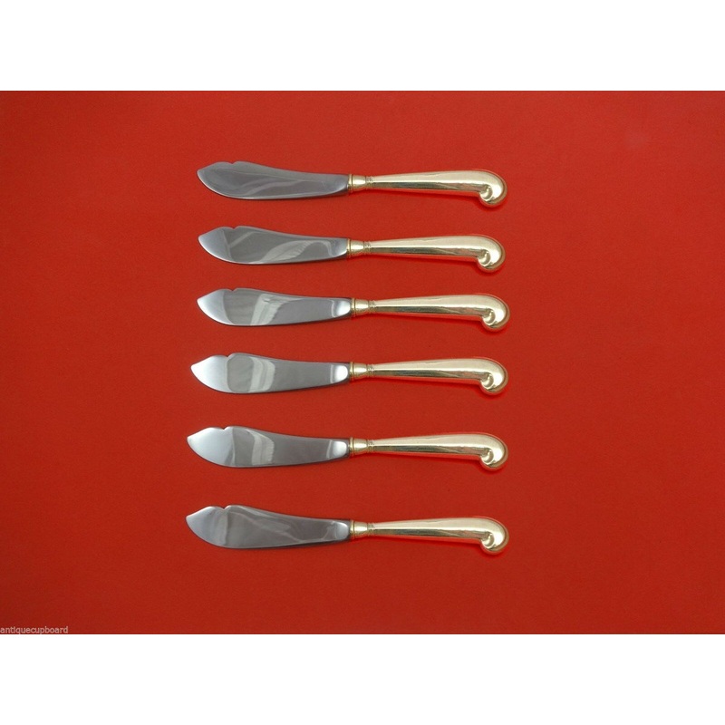Queen Anne-Williamsburg by Stieff Sterling Trout Knife Set 6pc. HHWS  Custom