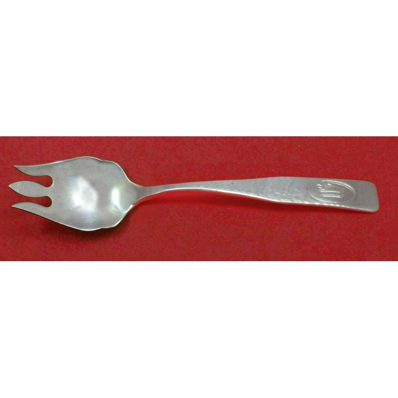 Elizabeth Tudor Hammered by Schofield Sterling Cake Ice Cream Spork Custom 5 3/4