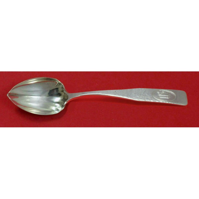 Elizabeth Tudor Hammered by Schofield Sterling Grapefruit Spoon Fluted Custom