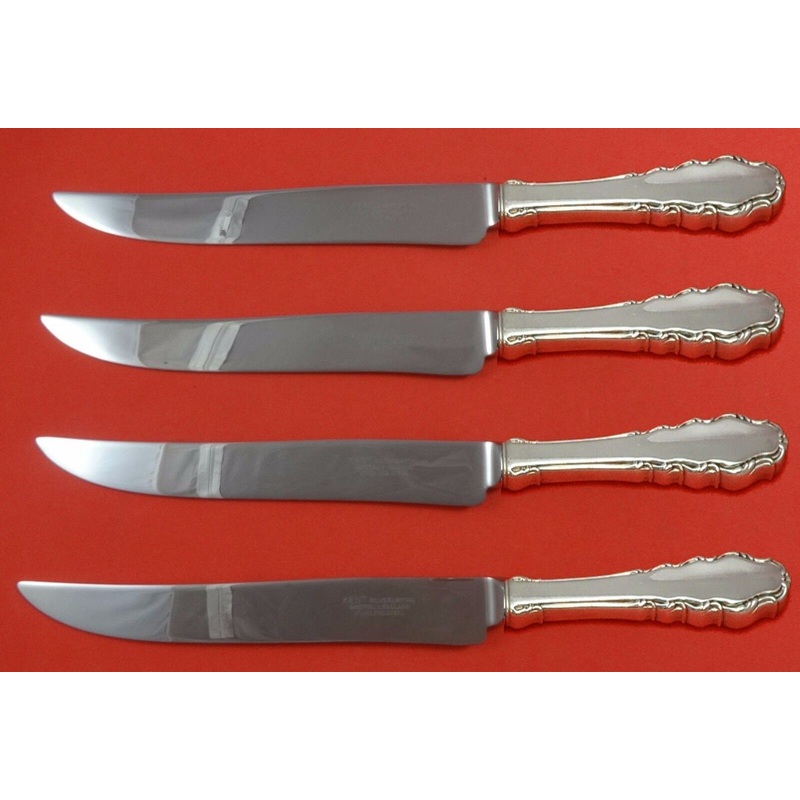 English Provincial by Reed Barton Sterling Steak Knife Set Texas Sized Custom