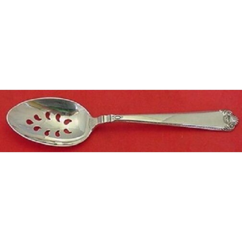 George II Rex Hand Chased by Watson Sterling Serving Spoon Pcd 9-Hole Custom