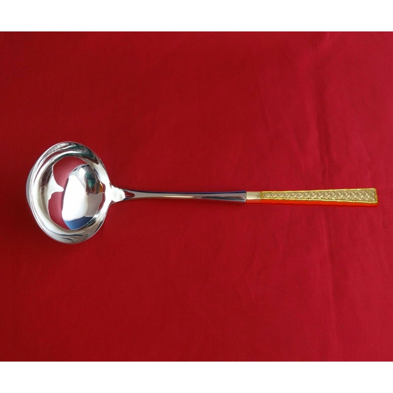 Golden Tradewinds by International Sterling Soup Ladle HHWS  Custom Made 10 1/2"