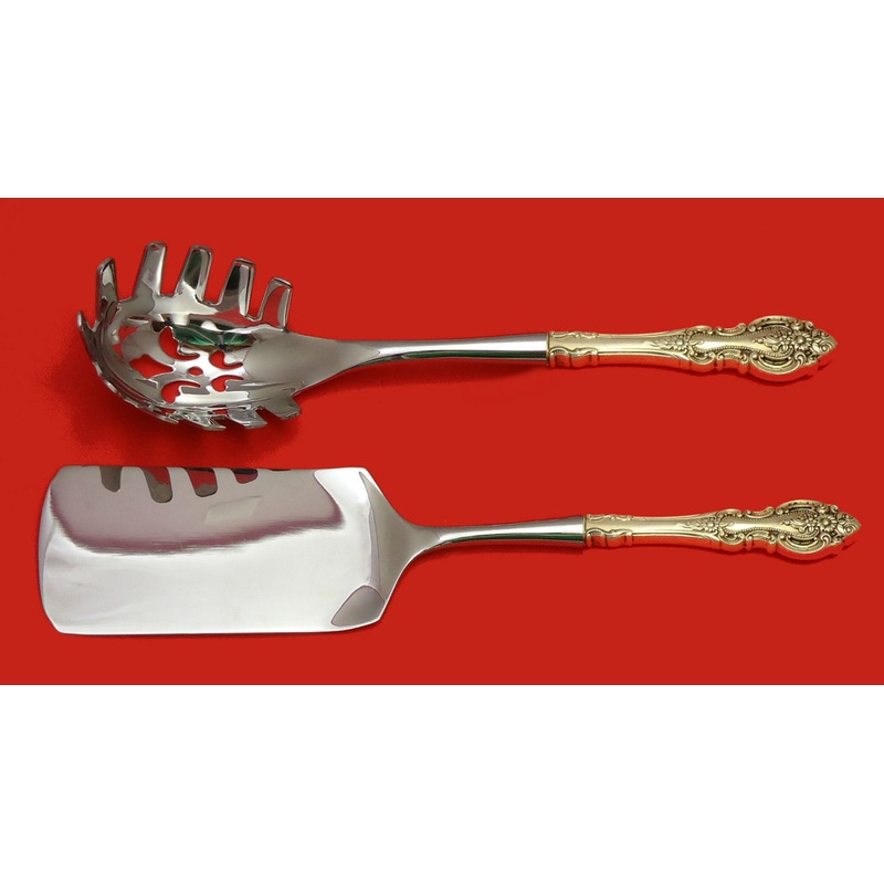 Grand Victorian by Wallace Sterling Italian Pasta Server Set 2pc HHWS Custom