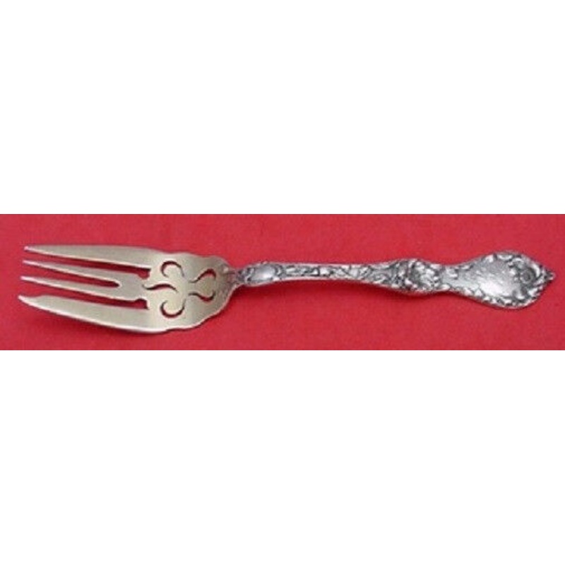 Les Cinq Fleurs by Reed and Barton Sterling Salad Fork Light GW Pierced 6 1/4"