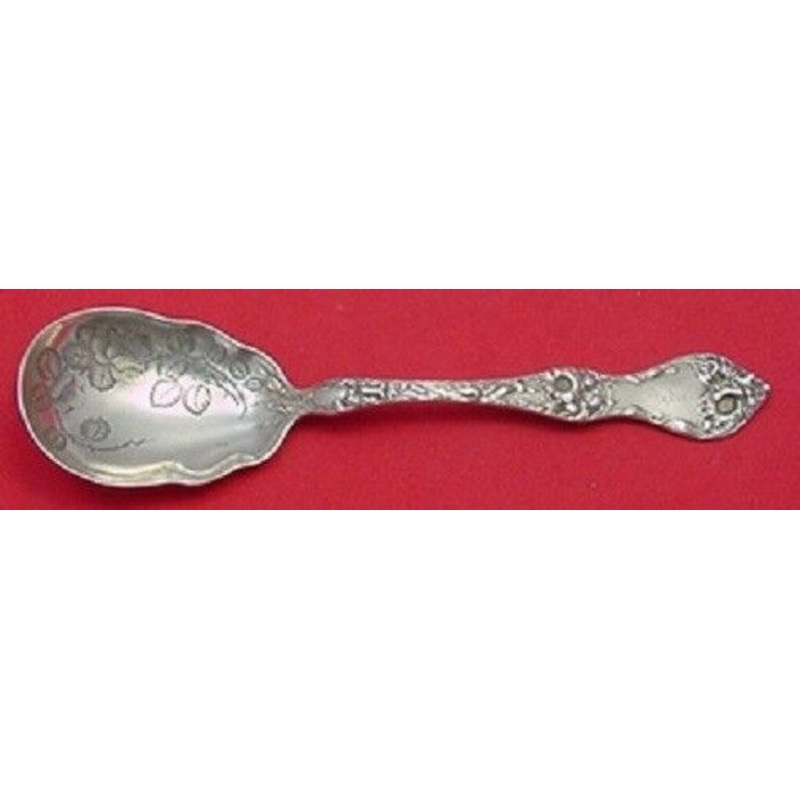Les Cinq Fleurs by Reed and Barton Sterling Sugar Spoon w/ Acid Etched Flowers