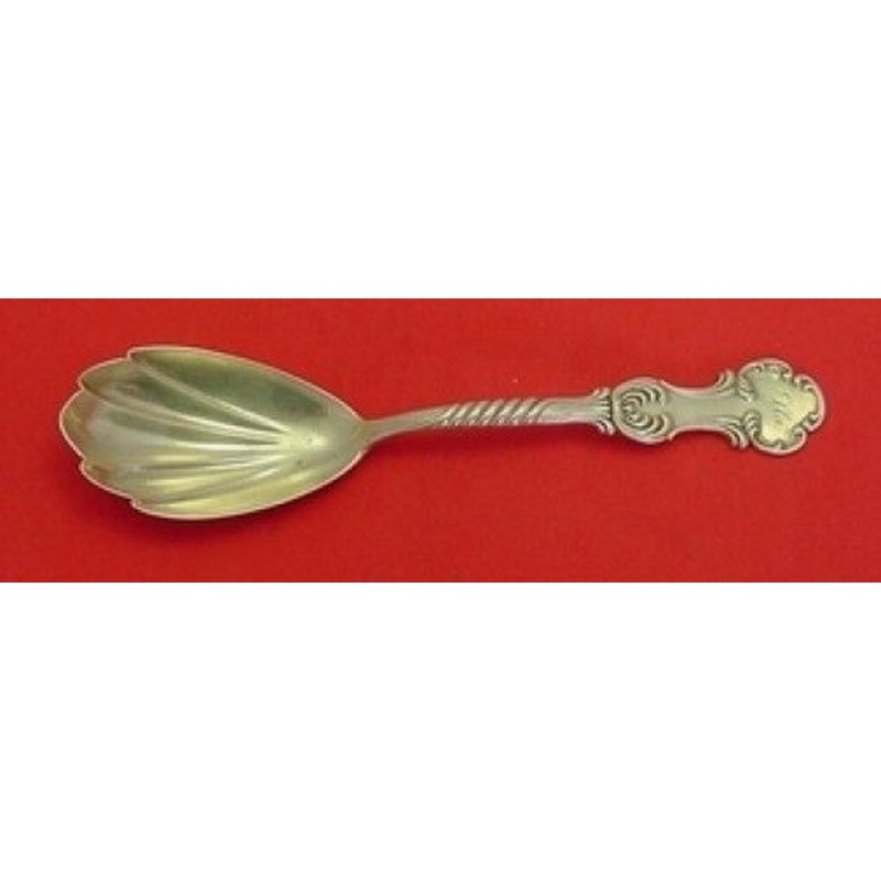Louvre by Shiebler Sterling Berry Spoon Scalloped
