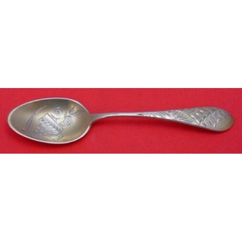 Pattern Unknown by Gorham Sterling Demitasse Spoon w/Box Designs & Two Flowers
