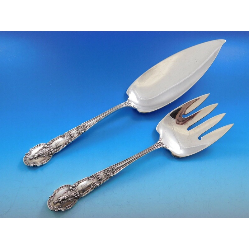 Renaissance by Tiffany & Co. Sterling Fish Serving Set 2pc Figural 11 3/4"
