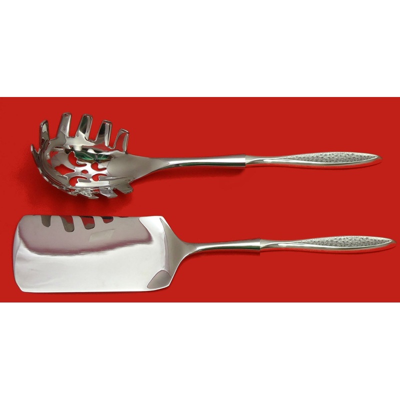 Snowflake by International Sterling Italian Pasta Server Set 2pc HHWS Custom