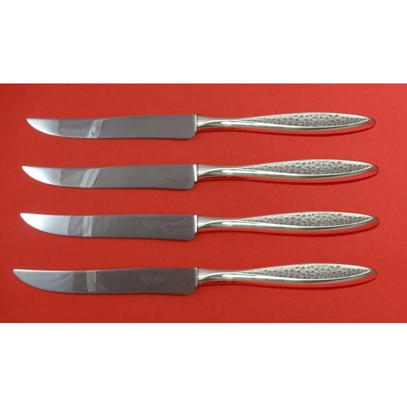 Snowflake by International Sterling Steak Knife Set 4pc Texas Sized Custom