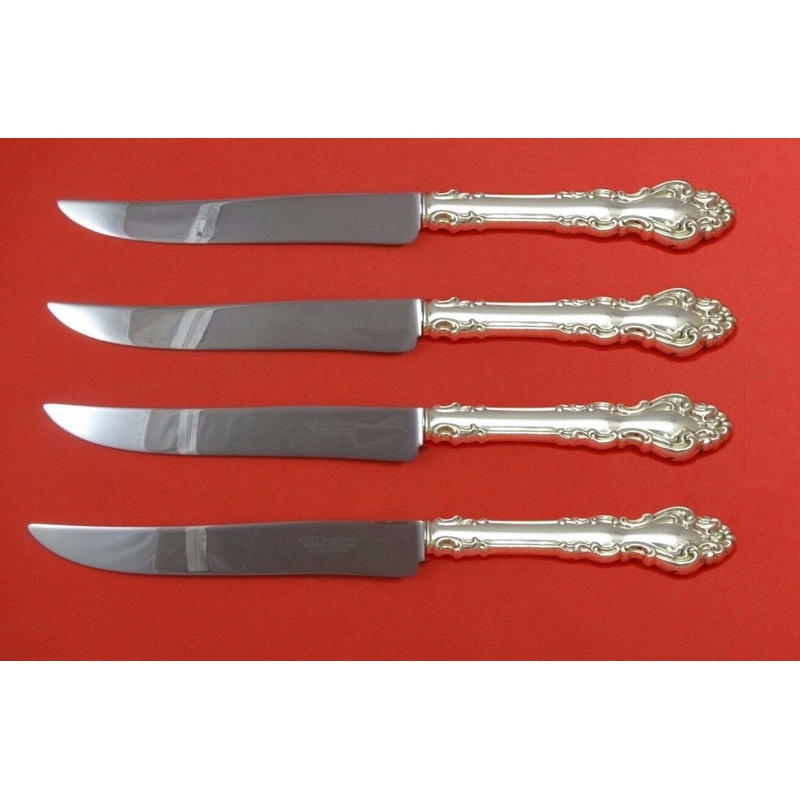 Spanish Baroque by Reed and Barton Sterling Steak Knife Set Texas Sized Custom