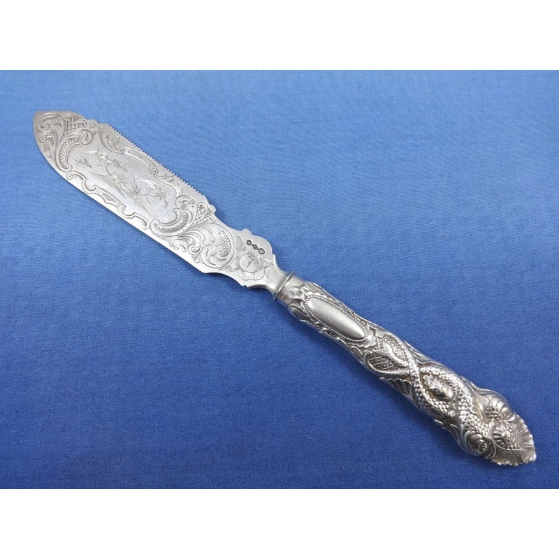 Dolphin by Albert Coles Sterling Ice Cream Slice AS Serrated w/Dolphins #2