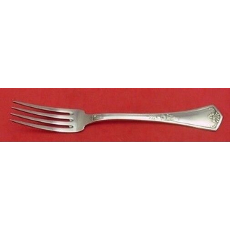 Empire - Fan, Man On Back by Tetard Freres Sterling Dinner Fork 8 3/8"