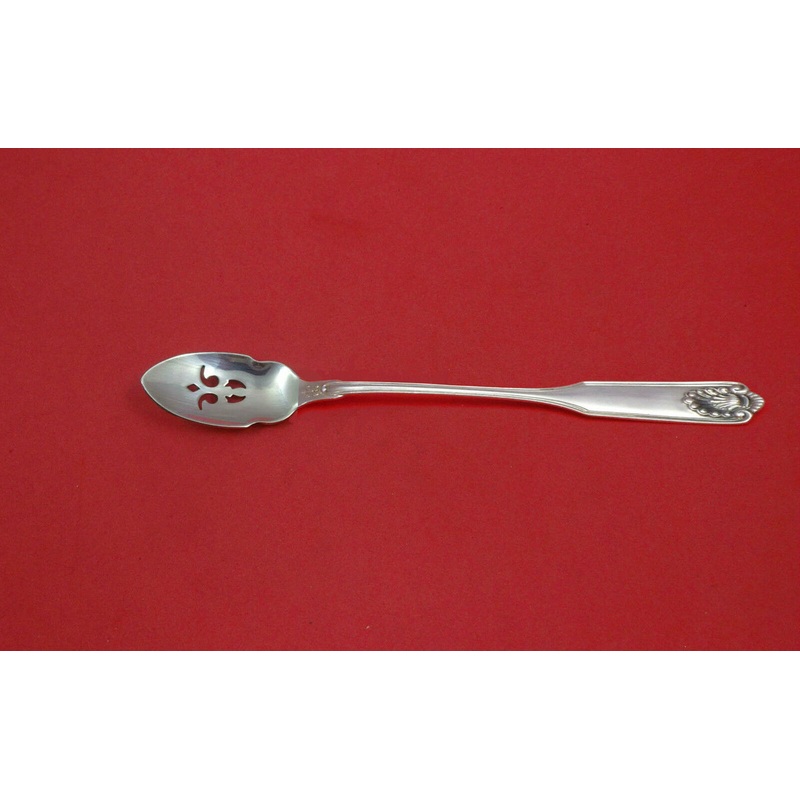 Fiddle Shell By Frank Smith Sterling Olive Spoon Pierced Long 7 1/4" Custom